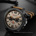 Curren 8314 Sport Watches Chronograph Man WristWatch Fashion Brand Military Leather Waterproof Quartz Calendar Watch